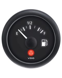 ViewLine Onyx Series Black Face Gauges - Fuel Gauge