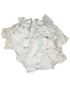 White Knit Rags - 100% Cotton (50 lbs. Box)