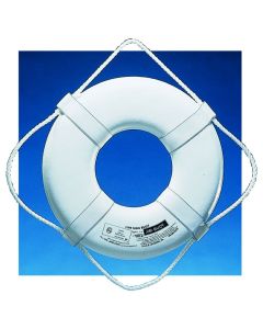 Jim-Buoy JB Series White Life Ring Buoy with Beckets (30”)