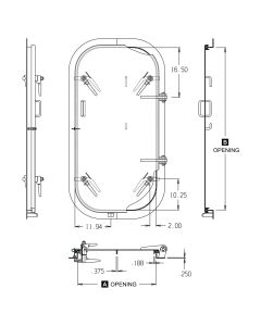 Standard Grade Commercial Watertight Door - All Steel (26” x 54”, RH)