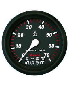 Professional Red Gauges - Tachometer with SystemCheck Indicator