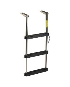 Over Platform Telescoping Ladder with Black Poly Steps (3 Steps)