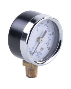 External Fluid Reservoir Bottom Mount Gauge (0-60 PSI)