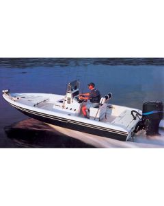 V-Hull Center Console Shallow Draft Fishing Boat Cover 24' 6" x 102" (Mist Gray)