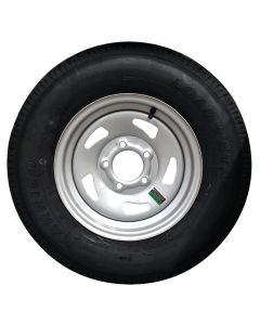 Steel Directional Wheel/Bias Ply Trailer Tire with Chrome Rim (ST205/75D-14, 5 Lugs)