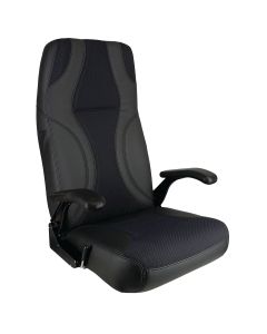 Luxury Helm Seat (Norwegian Charcoal and Black)