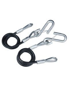 Class 4 Black Vinyl Jacketed Hitch Cables with Wire Safety Latch