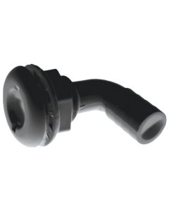 Black Plastic 90° Thru-Hull Connectors - Package (3-1/2” L x 1-1/8” ID)