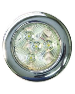 L.E.D. Stainless Steel Puck Light (4 Blue LEDs)