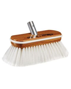 Premium 8” Synthetic Wood Block Brush with Bumper (Scrub Brush, White)