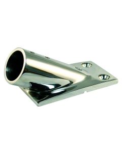 Cast Stainless Steel Rail Fitting - 30° Rectangular Base (2-5/8”)