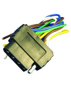 5-Way Flat Trailer/Car Wiring Harness Female Plug with 4’ Wire (Vehicle Side)