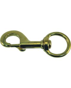 Solid Brass Swivel Eye Bolt Snaps (3-1/2” L x 1” ID)