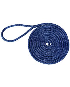 Double Braided Nylon Dock Line (5/8” X 20’, Blue)