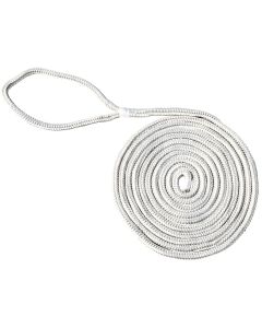 Double Braided Nylon Dock Line (5/8” x 15’, White)