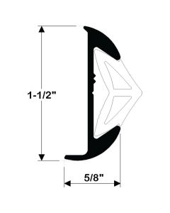 Aluminum Rub Rail (1-1/2” H x 5/8” W x 12' L)