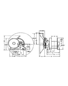 Spur-Gear Series 2 Ton Hand Winch with Brake and Hand Crank