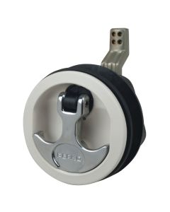 “T” Handle Surface Mount Non-Locking Latch with Offset Cam Bar (White)