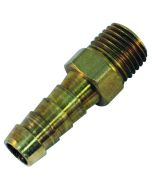 Machined Brass Male Fuel Hose Barb (1/8” NPT x 3/8”)