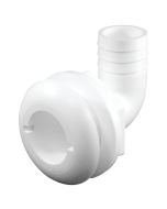 90° Thru-Hull Connector for 3/4” Hose (White)