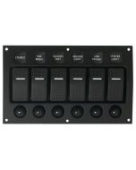 Water Resistant Curved 6 Switch Panel