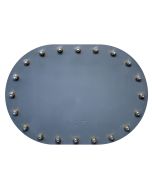 15” x 23” Raised Multi-Bolt Manhole with Bolts - 91 lbs. (Painted Steel)